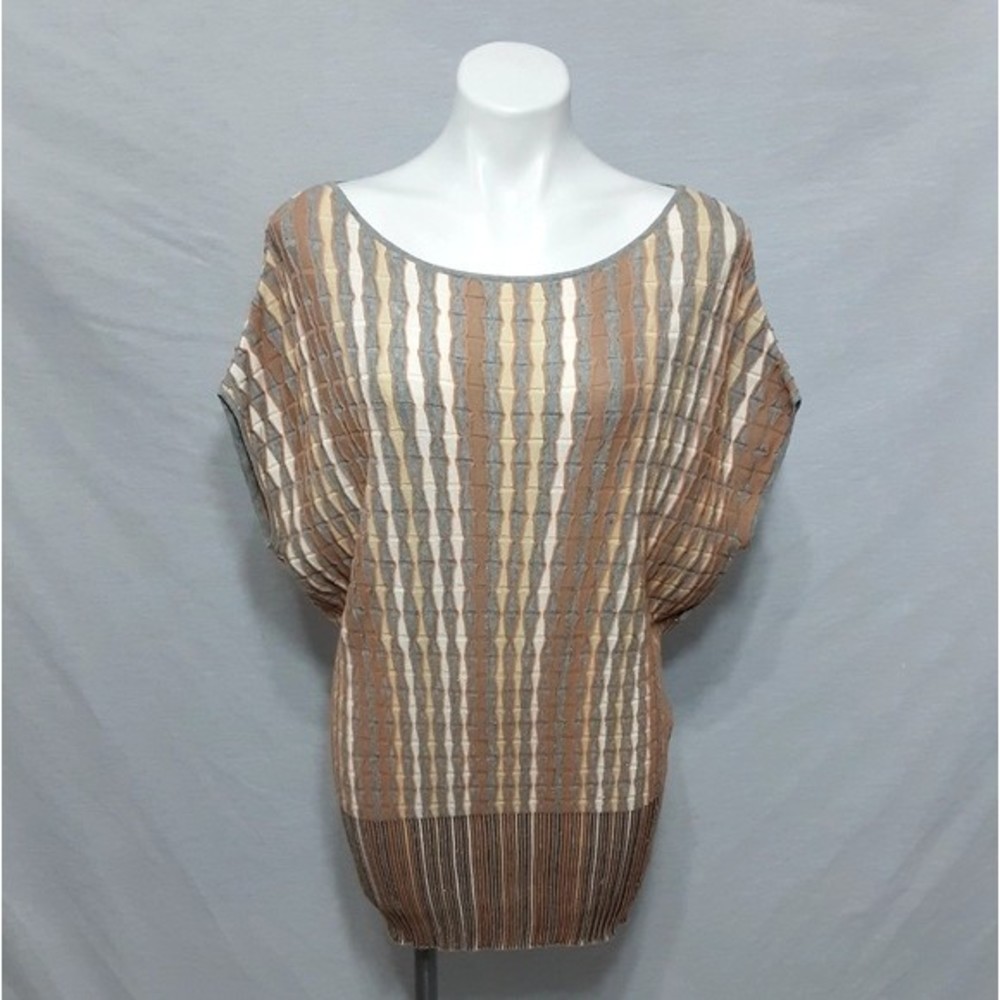 Anthropologie Moth Textured Knit Flutter Sleeve Top Boho Summer Blouse Medium